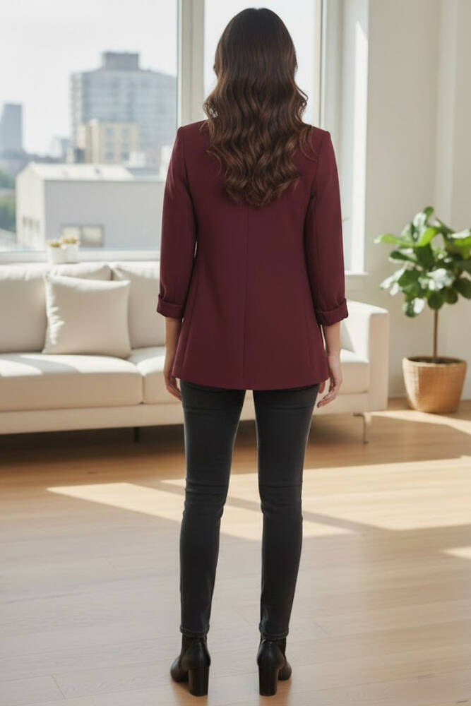 Kadın Ceket 19090179 Bordo 