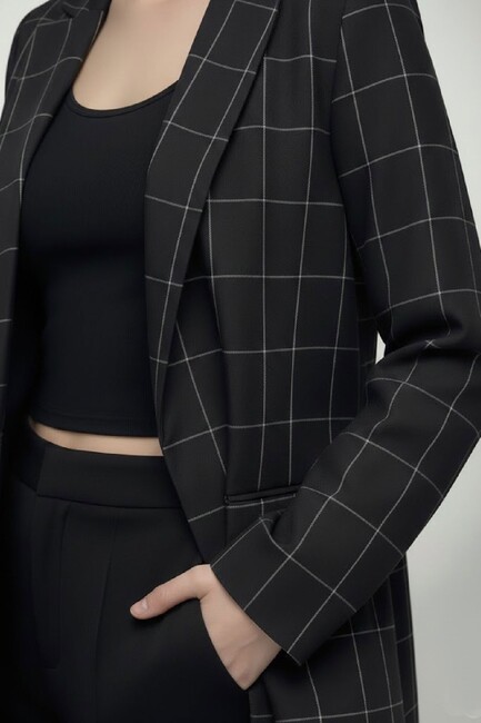 Kadın Ceket 19090800 Siyah - Thumbnail