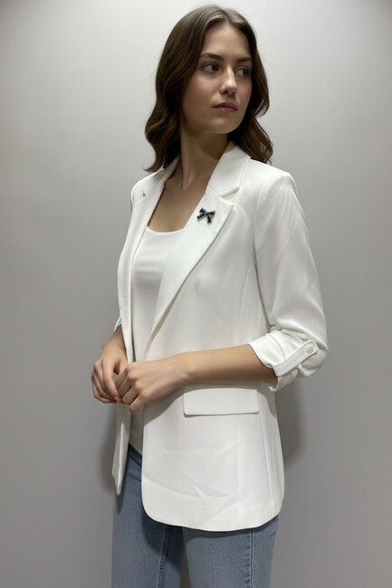 Kadın Ceket 19090845 Beyaz (2)