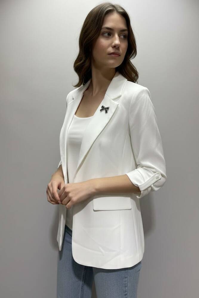 Kadın Ceket 19090845 Beyaz 