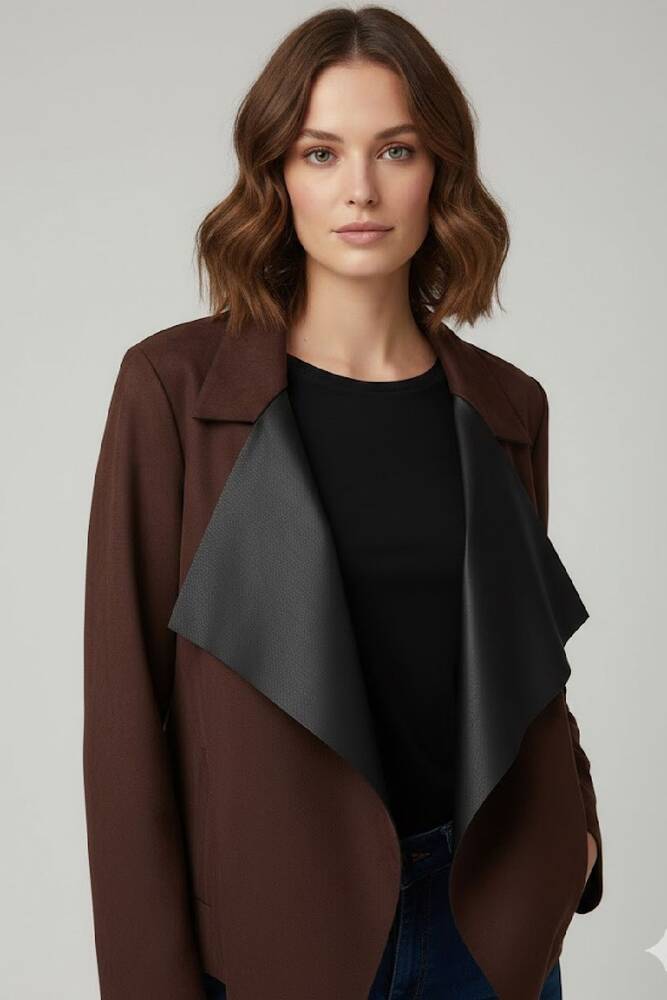 Kadın Ceket 19090884 Kahve 