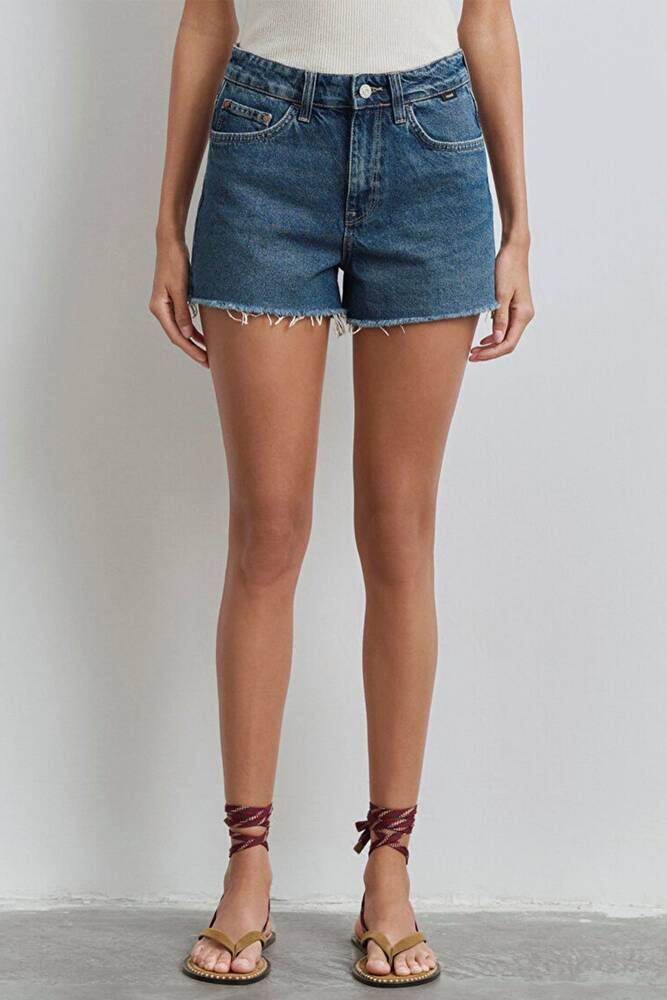 Kadın Cherry 90's Denim Şort 1410022-89732 Mavi 