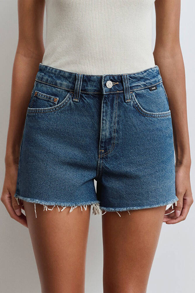 Kadın Cherry 90's Denim Şort 1410022-89732 Mavi 