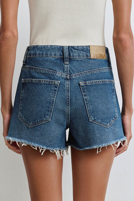 Kadın Cherry 90's Denim Şort 1410022-89732 Mavi - Thumbnail