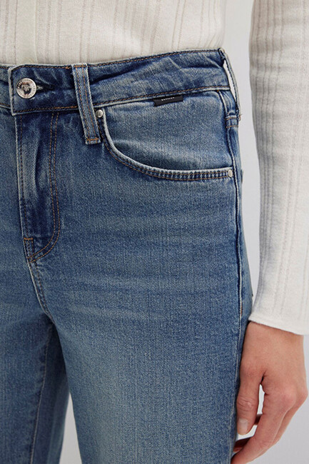 Kadın Cindy Classic Jean Pantolon 100277-90498 Mavi - Thumbnail