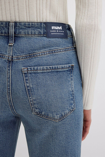 Kadın Cindy Classic Jean Pantolon 100277-90498 Mavi - Thumbnail