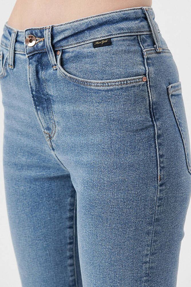 Kadın Cindy Gold Shape Jean Pantolon 100277-33555 Mavi 