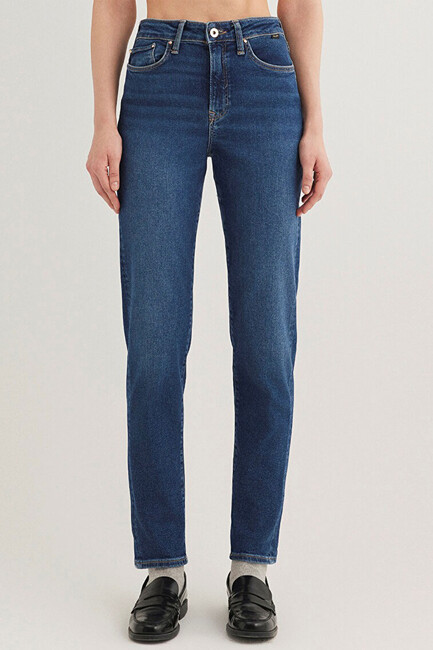 Kadın Cindy Gold Shape Jean Pantolon 100277-33687 Mavi - Thumbnail