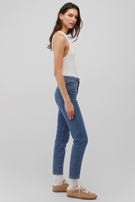 Kadın Cindy Gold Shape Jean Pantolon 100277-87897 Mavi (2)