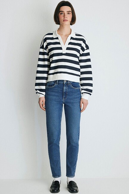 Kadın Cindy Kolej Jean Pantolon 100277-85272 Mavi (2)