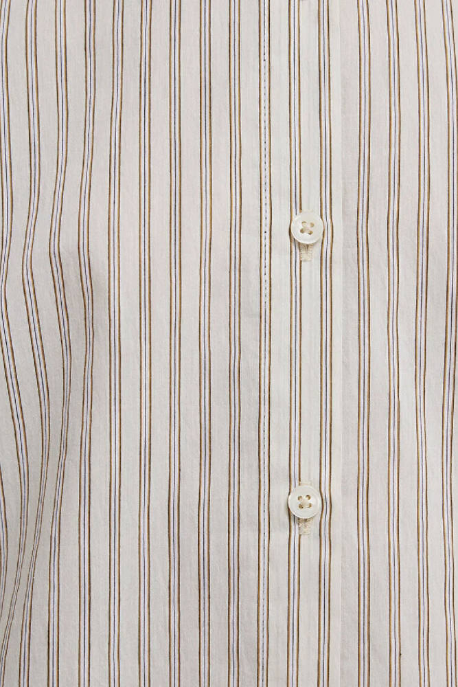 Kadın Çizgili Gömlek 1211389-85431 Bej 