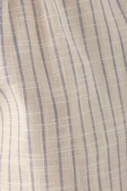 Kadın Çizgili Şort LF2038395 Lacivert - Thumbnail