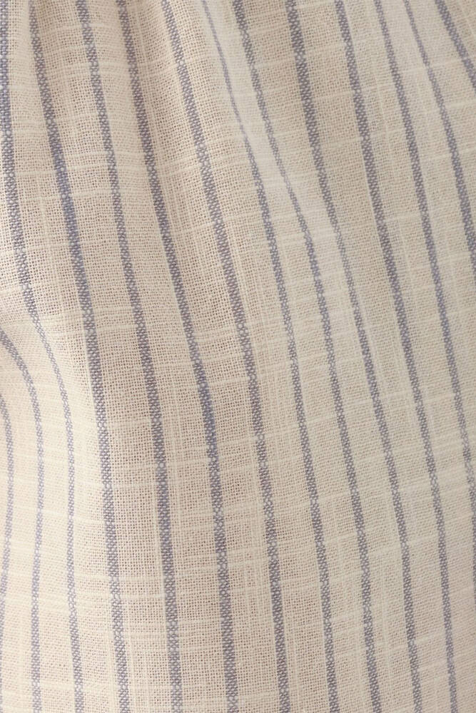 Kadın Çizgili Şort LF2038395 Lacivert 