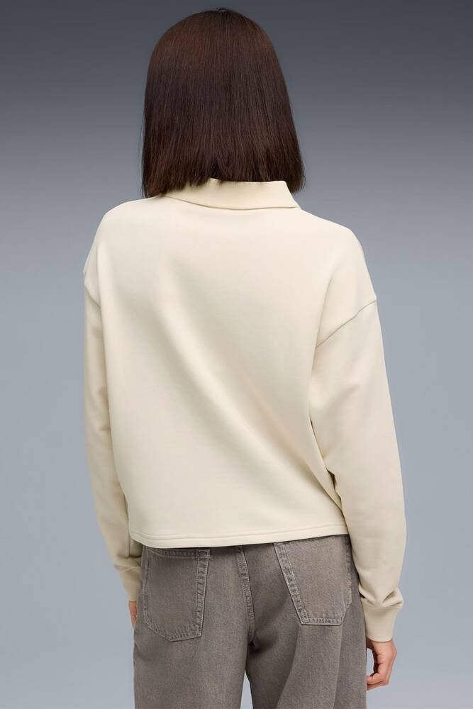 Kadın Class Comfort Polo Sweat 688133-87 Ekru 