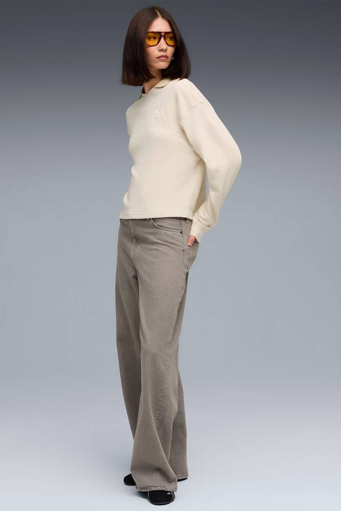 Kadın Class Comfort Polo Sweat 688133-87 Ekru 