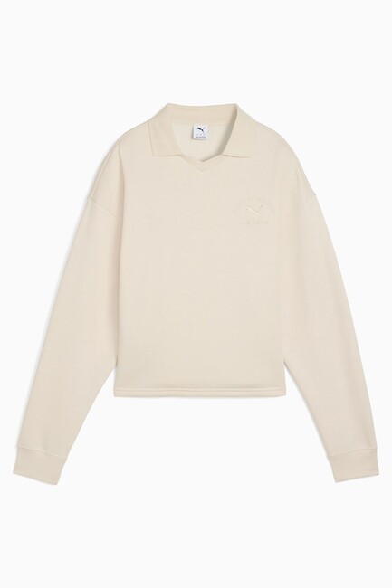 Kadın Class Comfort Polo Sweat 688133-87 Ekru - Thumbnail