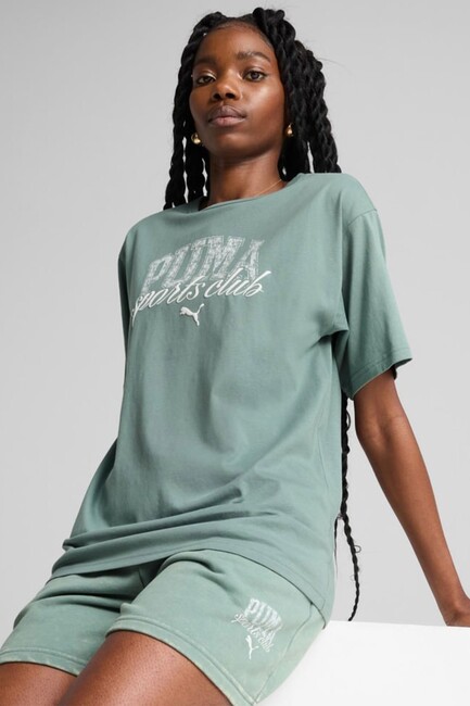 Kadın Class Relaxed Tişört 685031-30 Yeşil (1)