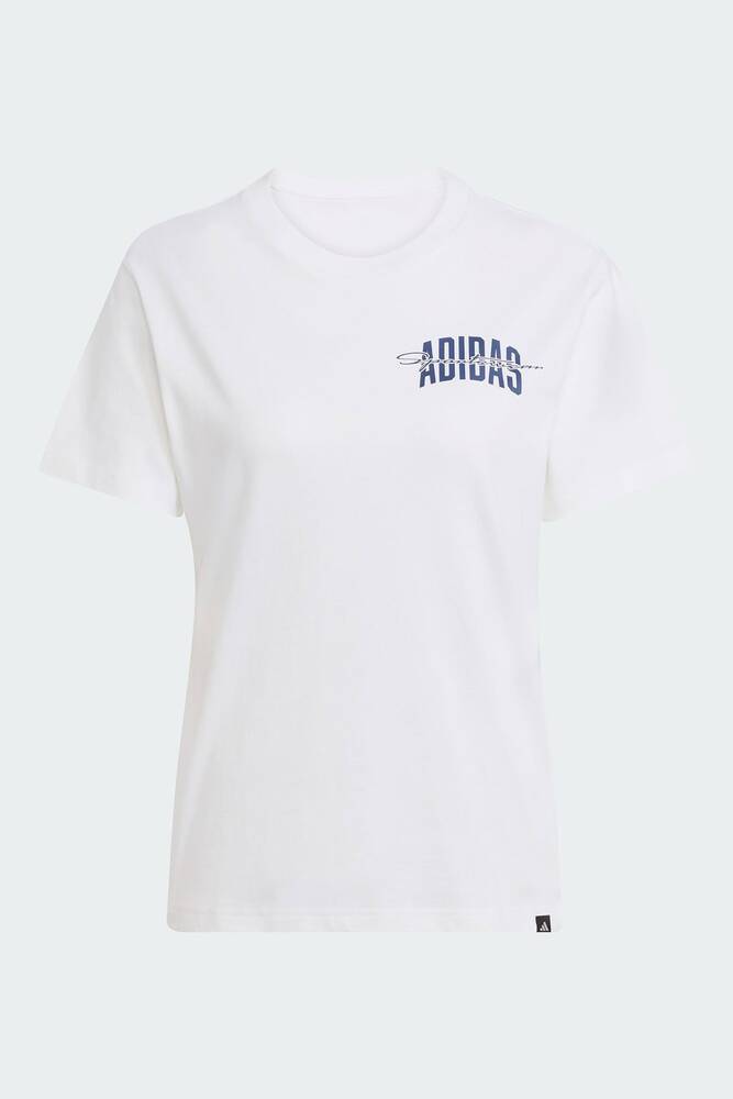 Kadın Colleg Tişört JV8545 Beyaz 