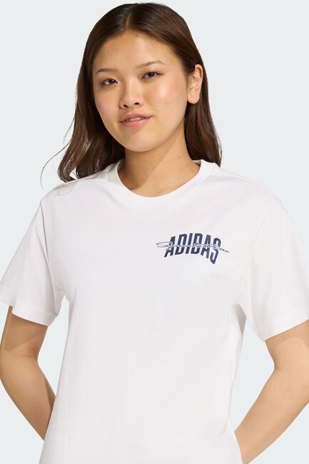 Kadın Colleg Tişört JV8545 Beyaz - Thumbnail