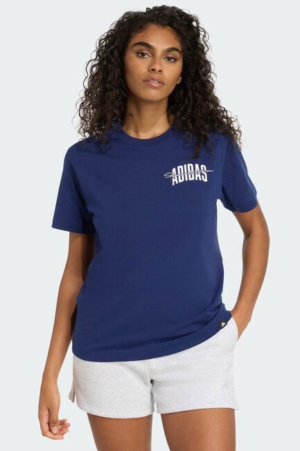 Kadın Colleg Tişört JV8546 Lacivert (1)