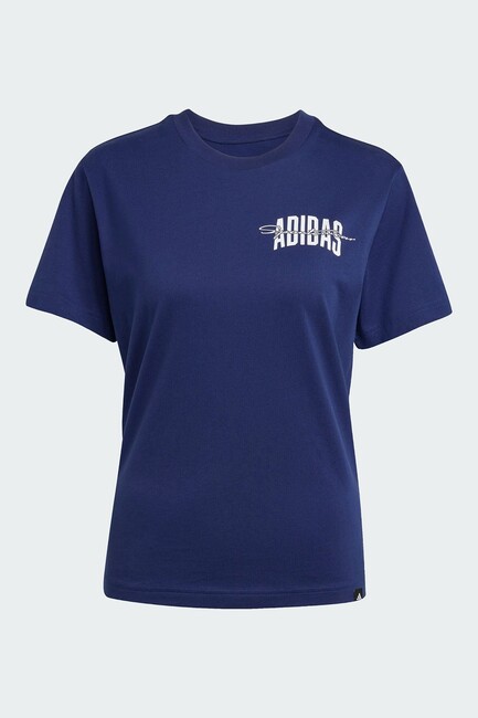 Kadın Colleg Tişört JV8546 Lacivert - Thumbnail