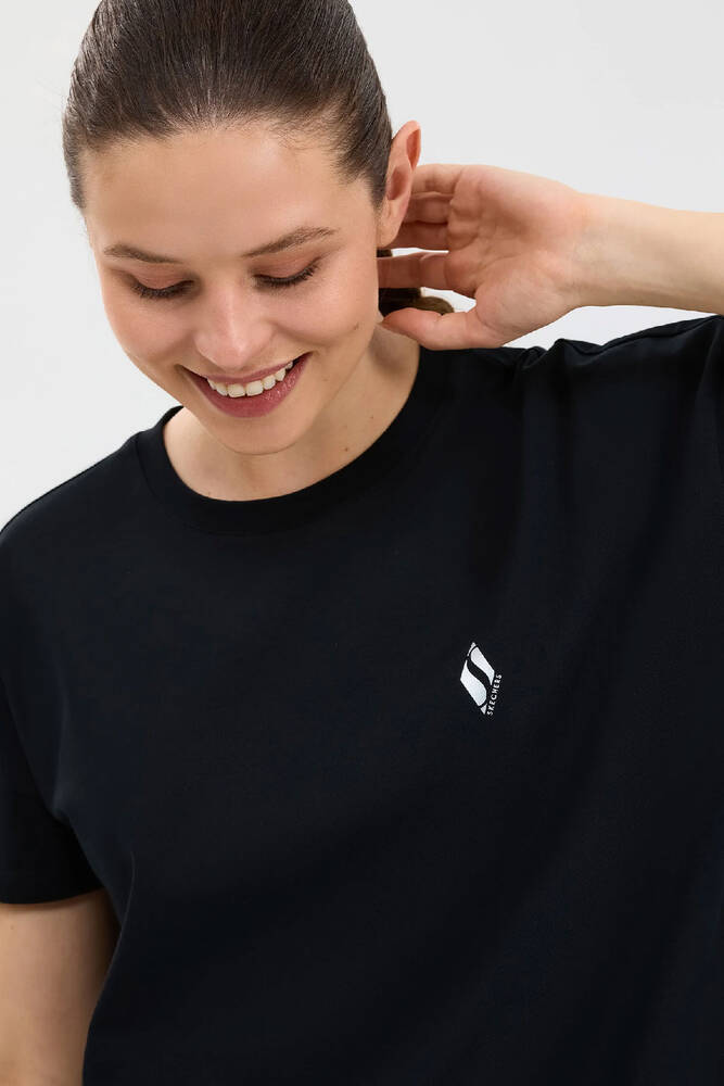 Kadın Crew Neck Graphic Tişört S221482-3817 Siyah 