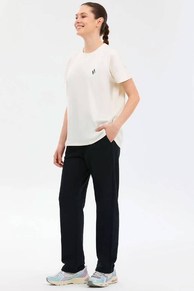Kadın Crew Neck Graphic Tişört S221482-3855 Beyaz 