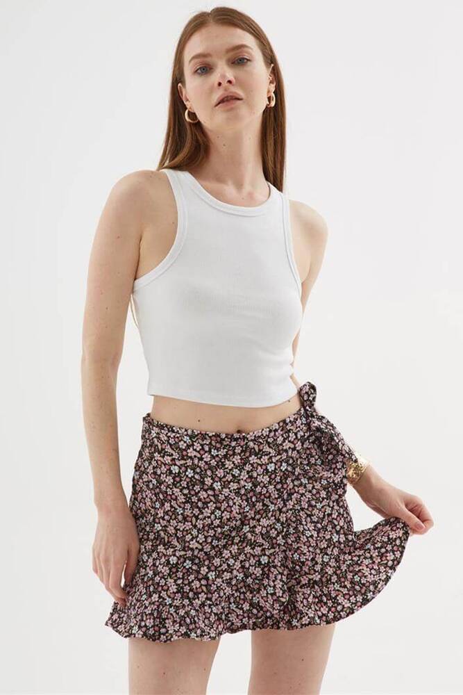 Kadın Crop Atlet 25Y0033K1 Beyaz 