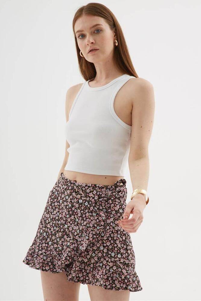 Kadın Crop Atlet 25Y0033K1 Beyaz 