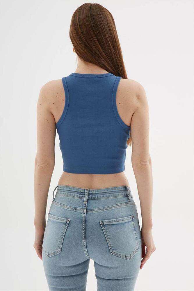 Kadın Crop Atlet 25Y0033K1 Mavi 