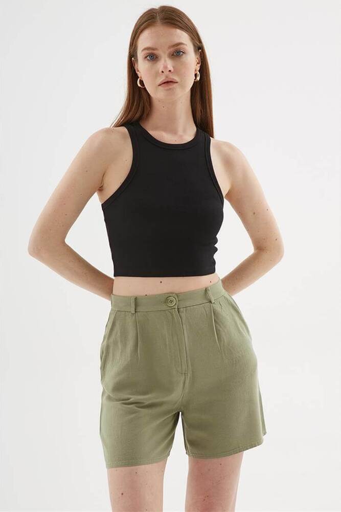 Kadın Crop Atlet 25Y0033K1 Siyah 