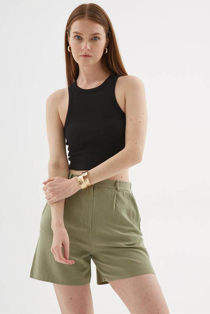 Kadın Crop Atlet 25Y0033K1 Siyah 