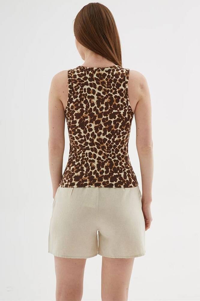 Kadın Crop Atlet 25Y0479K1 Kahve 