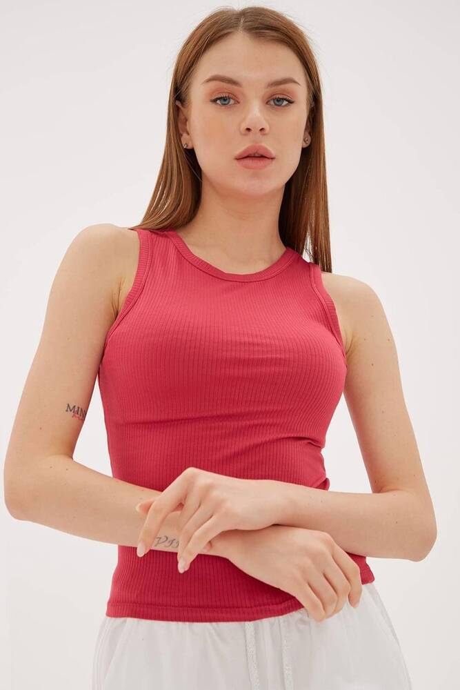 Kadın Crop Atlet 25Y0479K1 Mercan 