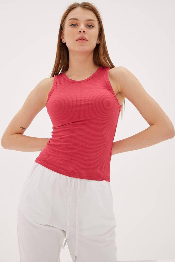 Kadın Crop Atlet 25Y0479K1 Mercan 