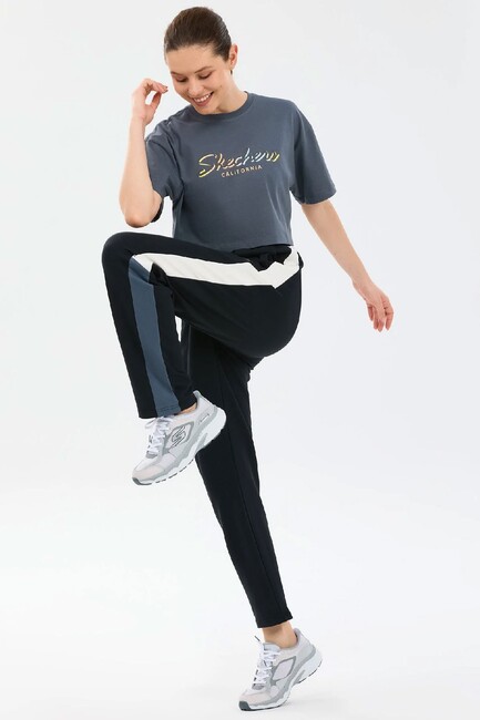 Kadın Crop Graphic Tişört S2610054-3998 Gri - Thumbnail