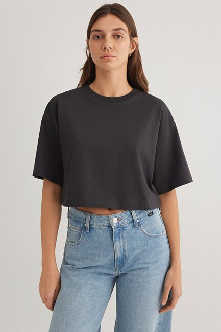 Kadın Crop Tişört 1612377-70087 Gri (3)