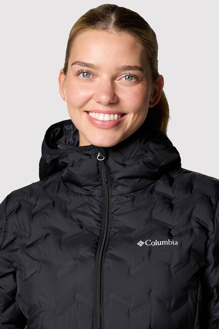 Kadın Delta Ridge II Down Kapüşonlu Kaz Tüyü Mont WK2769_010 Siyah - Thumbnail