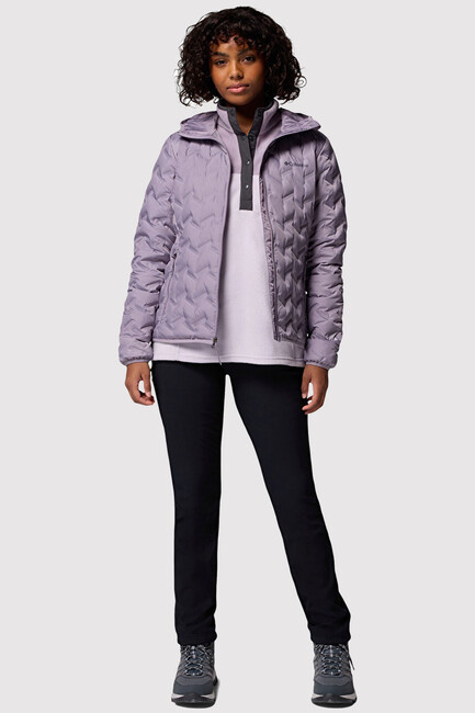 Kadın Delta Ridge II Down Kapüşonlu Kaz Tüyü Mont WK2769_554 Mor - Thumbnail