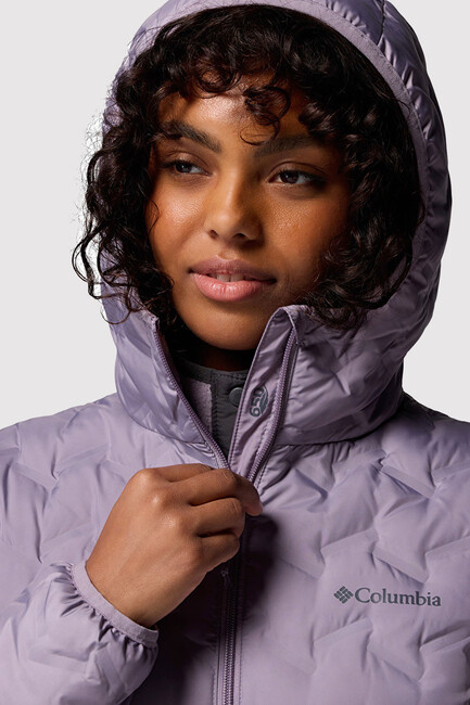 Kadın Delta Ridge II Down Kapüşonlu Kaz Tüyü Mont WK2769_554 Mor - Thumbnail
