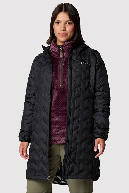 Kadın Delta Ridge II Long Down Kaz Tüyü Mont WK0440_010 Siyah - Thumbnail