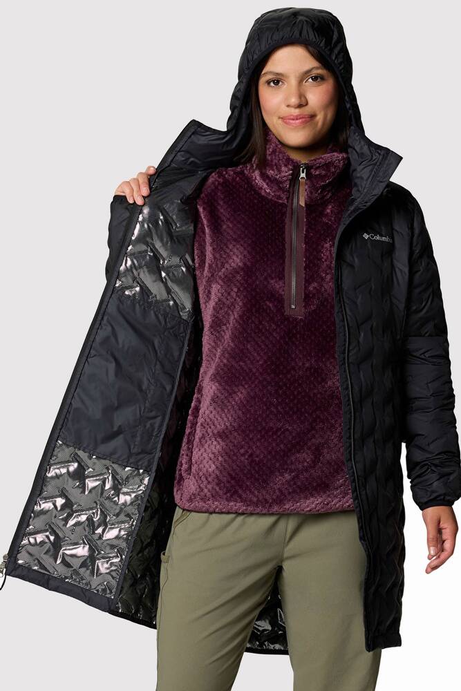 Kadın Delta Ridge II Long Down Kaz Tüyü Mont WK0440_010 Siyah 