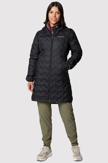 Kadın Delta Ridge II Long Down Kaz Tüyü Mont WK0440_010 Siyah - Thumbnail