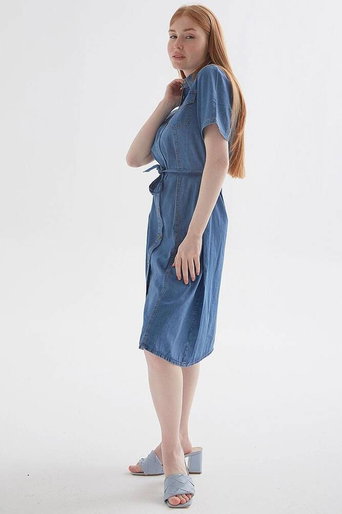 Kadın Denim Elbise 25Y0108K1 Mavi 