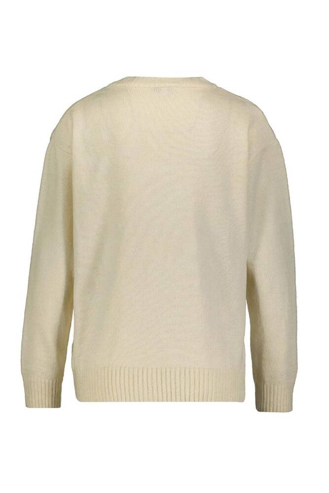 Kadın Desenli Kazak 25K0120K1 Bej 