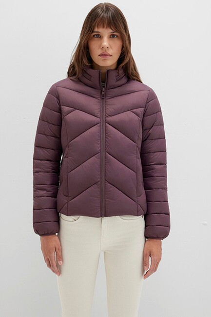 Kadın Dik Yaka Ceket 110698-70260 Mor (3)