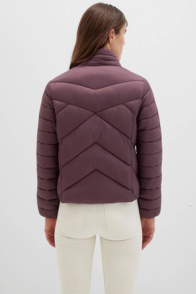 Kadın Dik Yaka Ceket 110698-70260 Mor 