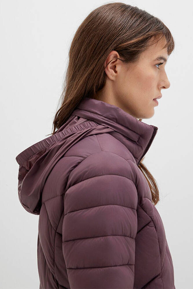 Kadın Dik Yaka Ceket 110698-70260 Mor 