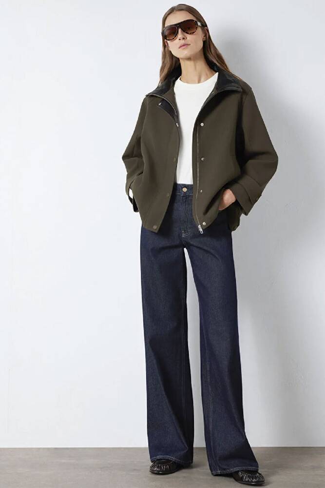 Kadın Dik Yaka Ceket 1110827-71543 Haki 