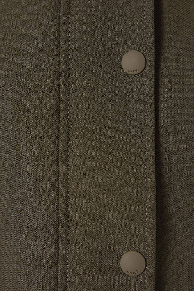 Kadın Dik Yaka Ceket 1110827-71543 Haki 